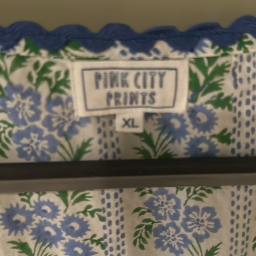Pink City Prints Cotswolds Border Evelyn Dress, Size XL - Picture 6 of 6